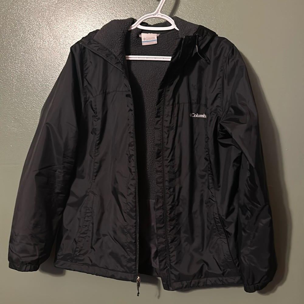 Columbia full zip fleece jacket with hood